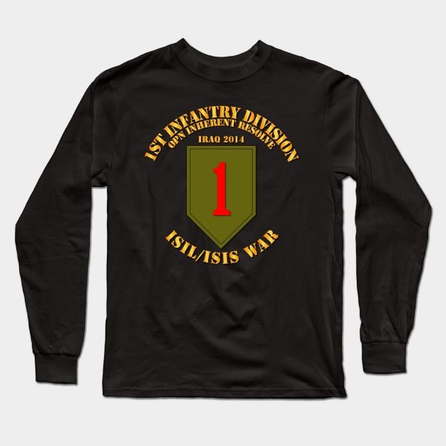 1st Infantry Div - War w ISIS  Circle Long Sleeve T-Shirt by twix123844